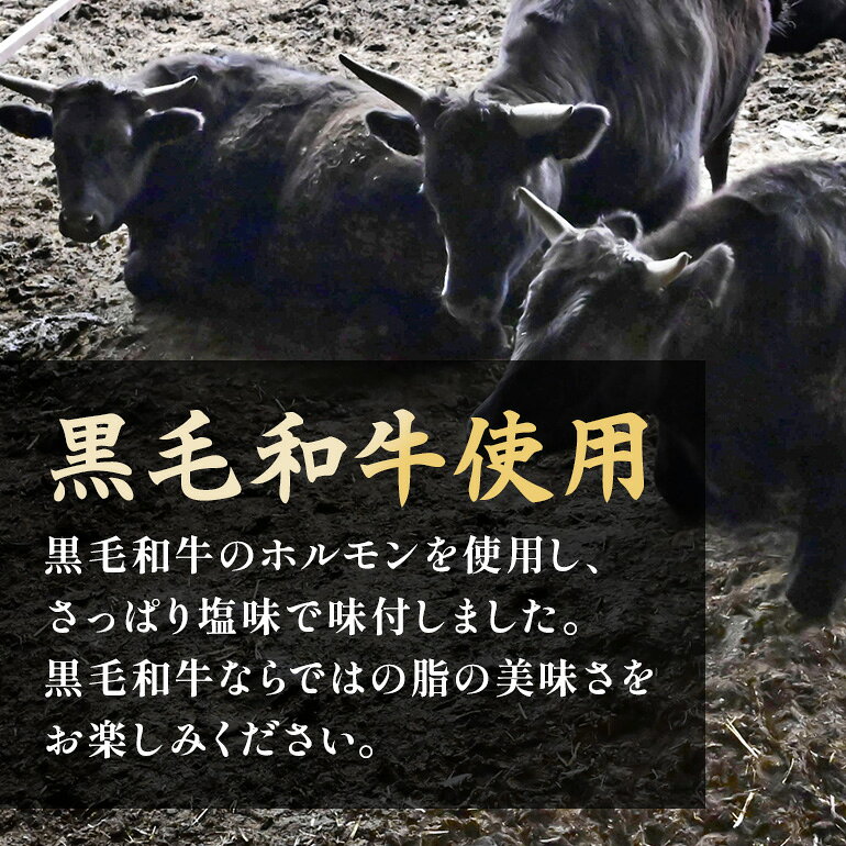 【ふるさと納税】味楽苑の塩ホルモン 600g (200g×3袋)│黒毛和牛 ホルモン 牛 小分け 冷凍 さっぱり 塩味 牛ホルモン 和牛 焼肉 ホルモン焼き ホルモン炒め もつ鍋 焼肉用 おつまみ 料理 味付 パック お手軽 簡単調理 岐阜県 川辺町 (A-13/A-1) f215031-kawabe-10000044 岐阜県川辺町 サンプル画像2
