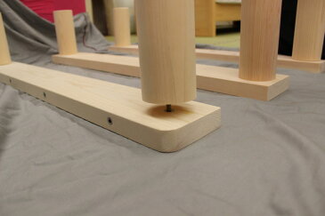 【ふるさと納税】※東濃ひのきを100%使用したダブルベッド・ナイトテーブル【かぐや】