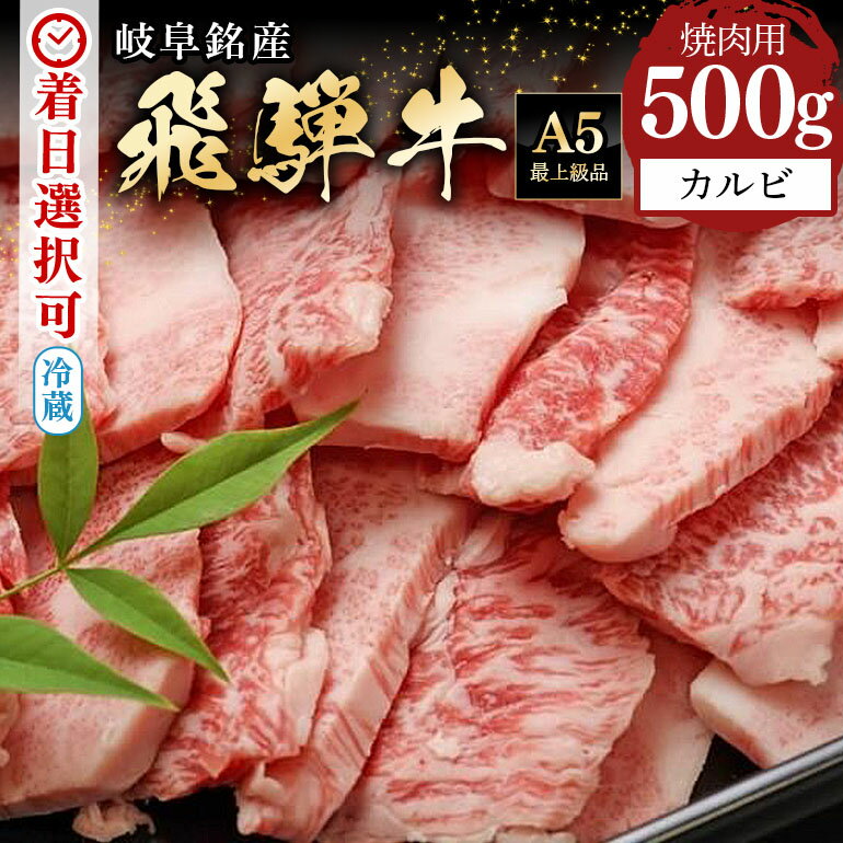 飛騨牛 焼肉用 カルビー (500g) 冷蔵 A5 黒毛和牛 和牛 牛肉 肉 焼き肉 BBQ バーベキュー アウトドア 行楽 お盆 お中元 暑中見舞い プレゼント ギフト 贈り物 日付指定 時間指定 507 送料無料