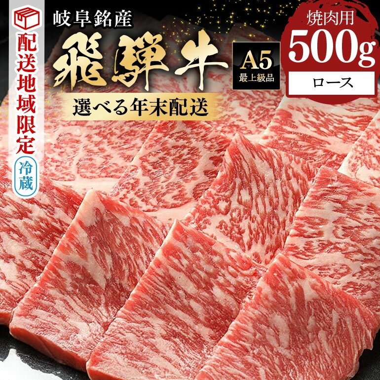 飛騨牛 年末 先行予約 焼肉 焼き肉 ロース 500g 国産 冷蔵 A5 霜降り 黒毛和牛 牛肉 肉 お取り寄せ 年末 限定 数量限定 地域限定 特別配送 年越し お正月 日付指定 時間指定 送料無料