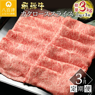 【ふるさと納税】 定期便3回 飛騨牛 カタロース(1kg×3回) 黒毛和牛 和牛 牛肉 肉 隔月 しゃぶしゃぶ すき焼き A5 A4 霜降り 冷蔵 お楽しみ y14-221 送料無料