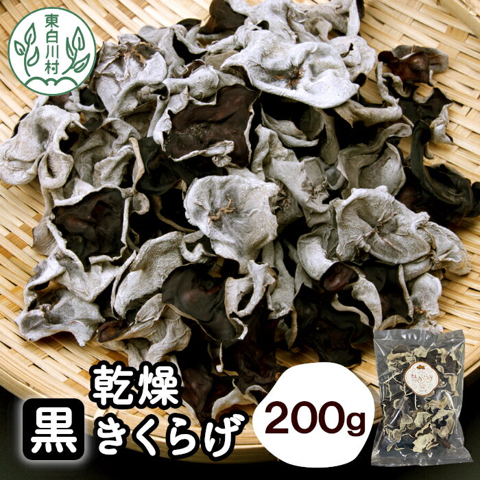 【ふるさと納税】栄養たっぷり！東白川村 国産 乾燥きくらげ 200g (100g×2袋) きくらげ キクラゲ キク...