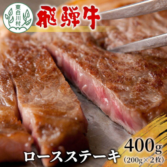 飛騨牛 ロースステーキ 400g 200g×2枚 牛肉 和牛 肉 ステーキ 東白川村 岐阜 贅沢 霜降り 25000円