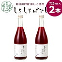 【ふるさと納税】【2024年8月より順次発送】東白川村産赤しそ使用！ しそしそばなし 2本 720ml しそジュース 紫蘇 赤しそ 紫蘇ジュース ジュース 飲料 飲み物 赤しそ 赤紫蘇 つちのこの村 6000円