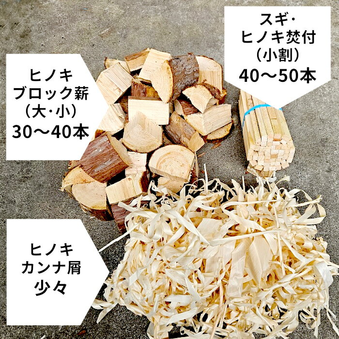 【ふるさと納税】焚き火 薪セット 約12kg 焚き火 ヒノキ ブロック 薪 スギ 小割 ヒノキカンナ屑 杉 スギ 桧 ヒノキ 薪ストーブ アウトドア キャンプ 焚火 暖炉 雑貨 日用品 東白川村 つちのこの村 5000円