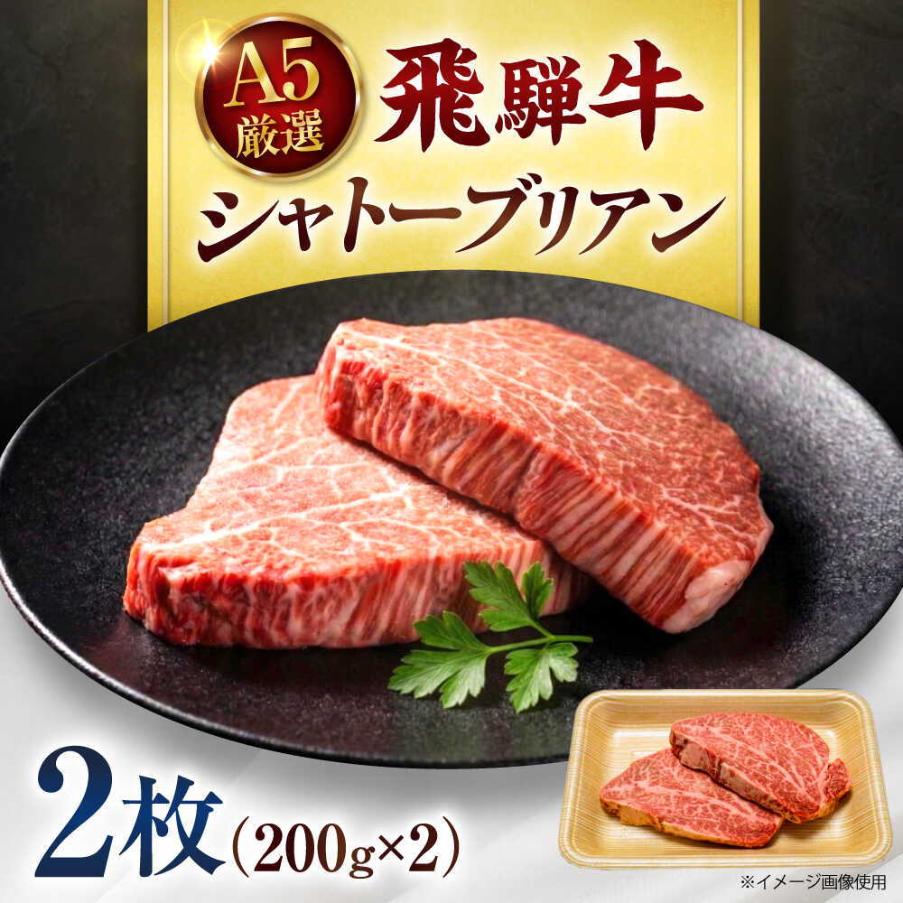 [選べる発送月]特選飛騨牛 シャトーブリアン 400g(200g×2枚) / 飛騨牛 焼肉 シャトー シャトーブリアン ステーキ 最高級 A5 牛肉 ヒレ 希少部位 霜降り 岐阜県 / 御嵩町 / 肉のキング[AVAG023]