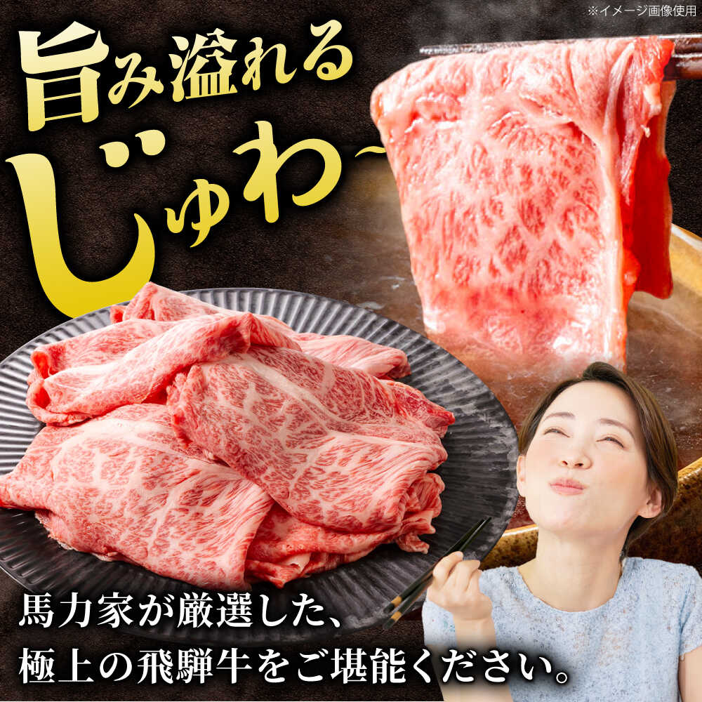【ふるさと納税】【3回定期便】飛騨牛肩ロース 400g×1パック すき焼きしゃぶしゃぶ用肉 / すき焼き しゃぶしゃぶ 牛肉 / 御嵩町 / 馬力家[AVBO030]