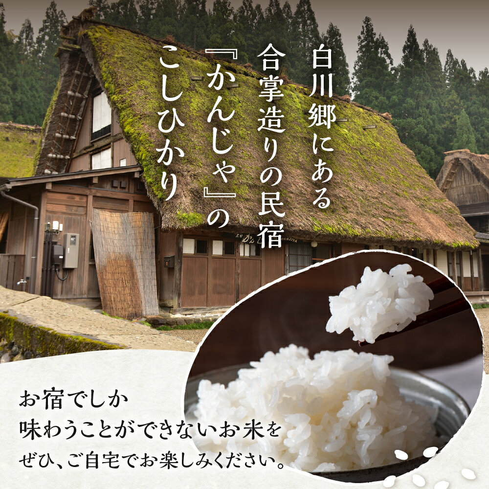 【ふるさと納税】【令和7年産】 新米 白川郷 こしひかり 3kg×2 計6kg 民宿 かんじゃ 自家製こしひかり コシヒカリ 白米 精米 白川村産 岐阜県産 25,000円 [S339] 2025年