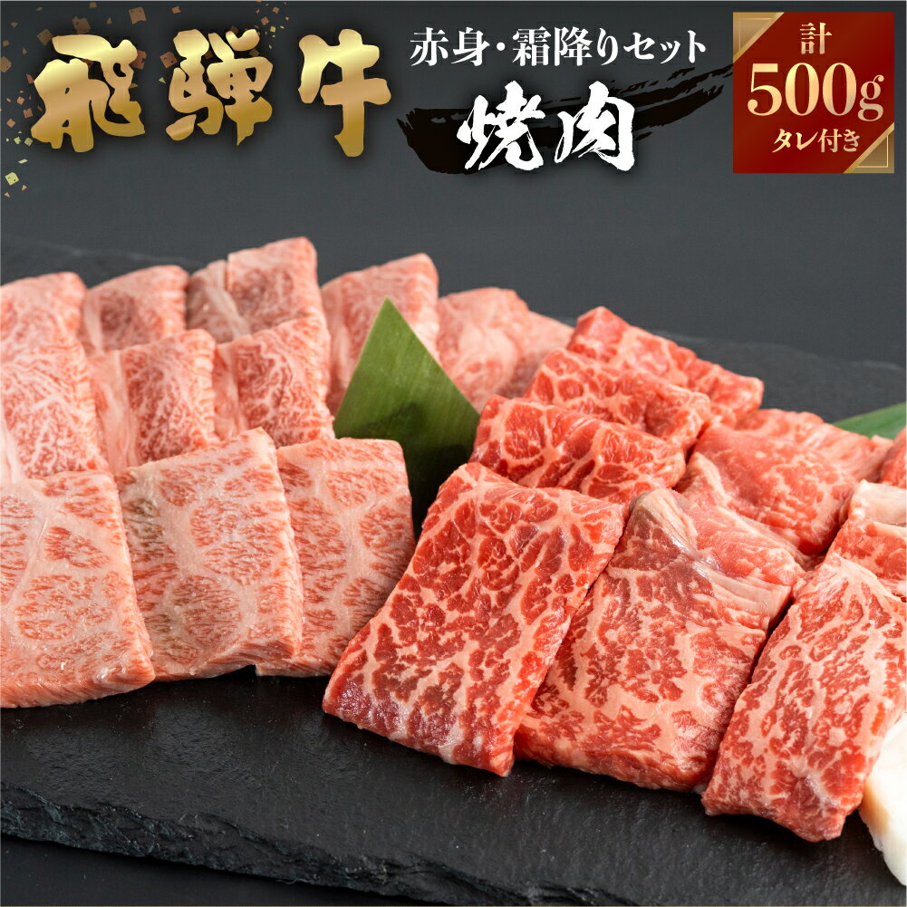 飛騨牛 牛肉 焼肉 赤身 霜降り 食べ比べ 250g×2種 500g A4等級以上 国産 和牛 黒毛 霜降り 贈答 バーベキュー BBQ のし対応 お祝い ギフト ご褒美 誕生日 記念日 ご当地 取り寄せ 20000円 [S340]