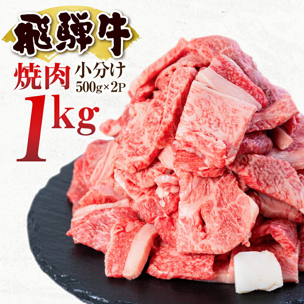 26位! 口コミ数「142件」評価「4.47」飛騨牛 焼肉 500g×2P 計1kg 小分け 訳あり 訳アリ 不揃い カルビ 牛肉 肉 バーベキュー BBQ 和牛　 贈答 ギフト 焼き肉･･･ 