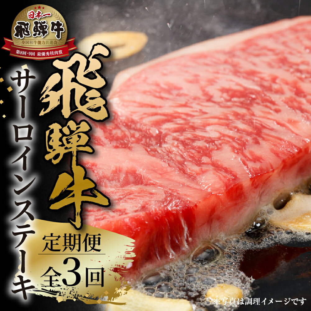 [定期便]全3回 飛騨牛 サーロインステーキ 肉 飛騨牛 霜降り 小分け 200g×2P 計400g 定期 3回お届け 飛騨高山ミート 84000円 [MZ109]