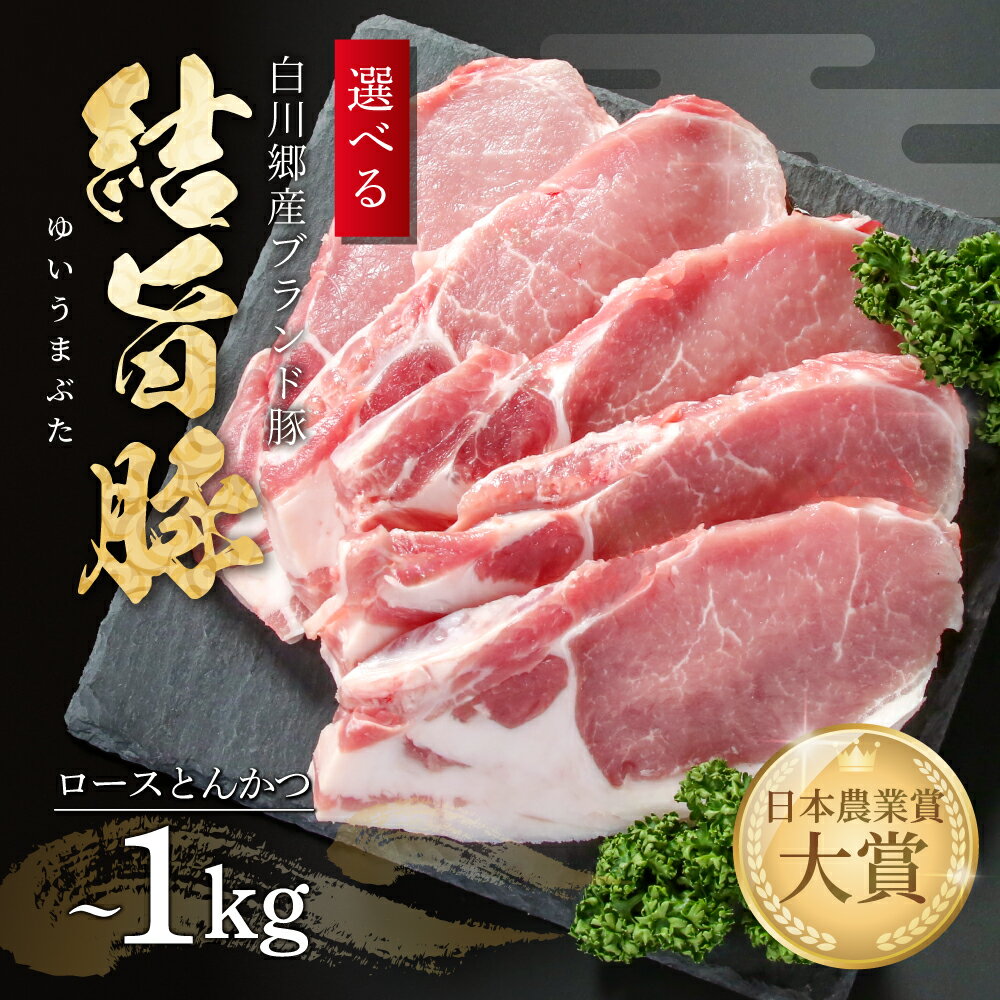 選べる 結旨豚 ロース とんかつ 500g 1kg 冷凍真空パック | 肉 お肉 豚肉 国産 白川郷 岐阜県 白川村 ブランド豚 人気 おすすめ ギフト 飛騨高山ミート 8000円 〜 [MS002]