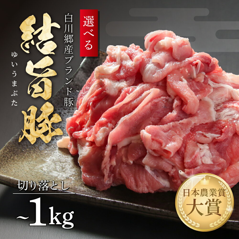 【ふるさと納税】【年内発送】選べる 結旨豚 切落とし 500g 1kg 冷凍真空パック | 肉 お肉 豚肉 国産 切り落とし 切落し 薄切り 訳あり 白川郷 岐...