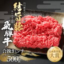 【ふるさと納税】合挽き ミンチ 500g 結旨豚 飛騨牛 あいびき 合挽 合い挽き 冷凍真空パック | 肉 お肉 和牛 黒毛和牛 豚肉 国産 白川郷 岐阜県 白...
