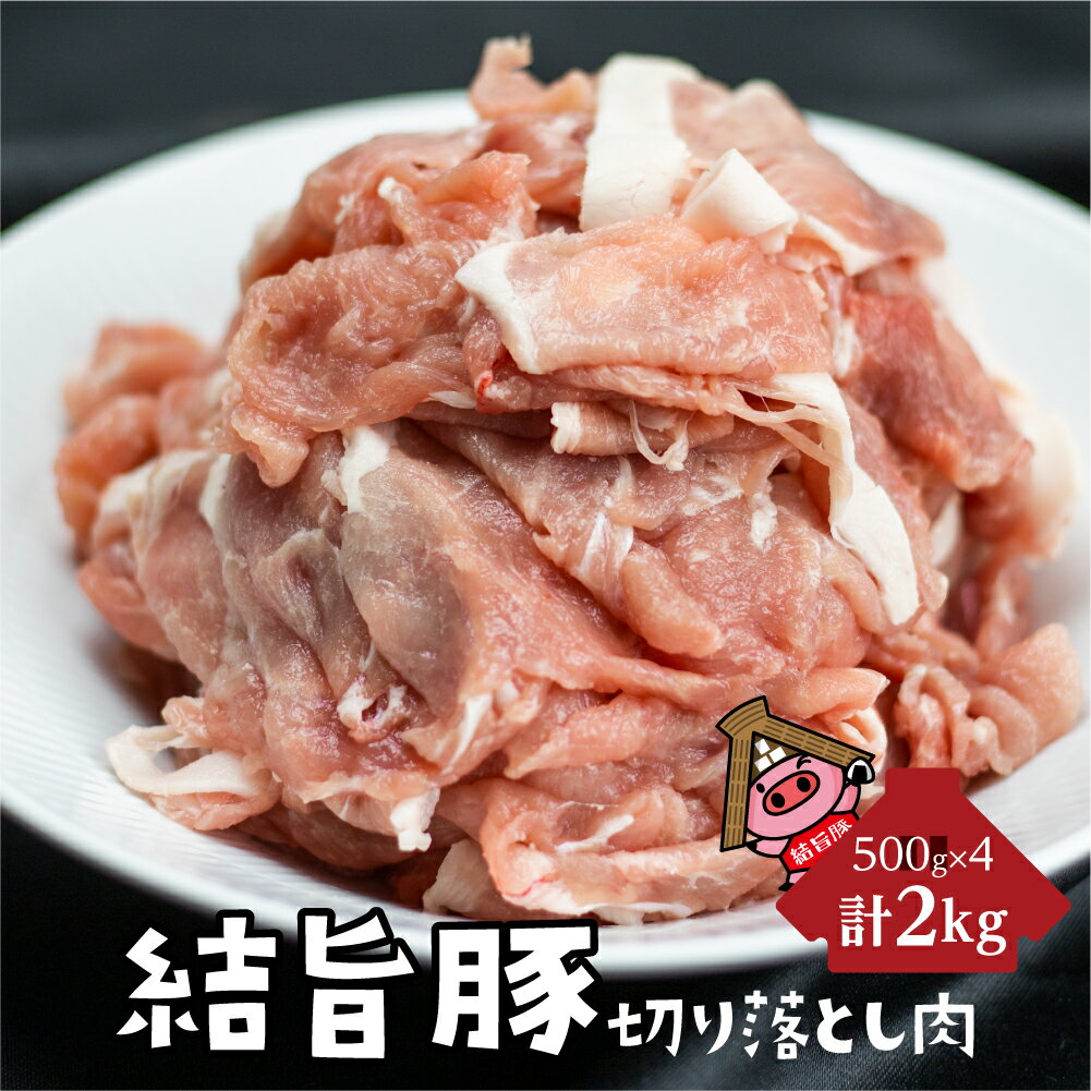 【ふるさと納税】白川郷 結旨豚 切り落とし 500g×4パック 計2kg 岐阜県産　訳あり　部位不揃い 豚肉 　ぶた肉 国産肉 小分け 国産豚 10,000円 1万円 抗生物質 合成抗菌剤不使用 [S226]