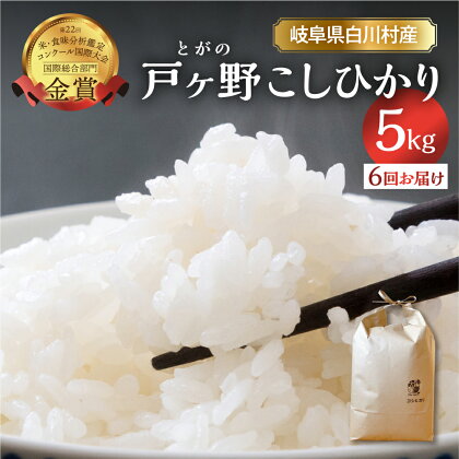 令和6年産 先行予約 コシヒカリ 定期便 6回 5kg 計30kg こしひかり 米 白川郷 戸ヶ野 事前予約 こだわりのお米 精米 白米 コシヒカリ 岐阜県 飛騨 世界最高米認定農家 簡易包装 訳あり 大田ファーム 48000円 【2024年11月下旬より順次発送】 [S435]