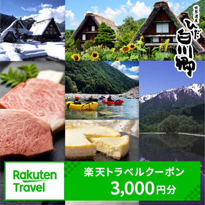 岐阜県白川村の対象施設で使える 楽天トラベルクーポン 寄付額10,000円 岐阜県 白川村 楽天トラベルクーポン 3,000pt 宿泊券 旅行券 飛騨 世界遺産 楽天トラベル宿泊予約