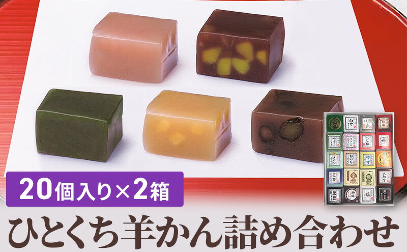 【ふるさと納税】ひとくち羊かん20個入詰合せ×2箱　【和菓子・ようかん・羊羹・羊かん・和菓子】