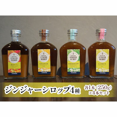 【ふるさと納税】ジンジャーシロップ4種セット　【飲料・ドリンク・ジンジャーシロップ・生姜・シロッ..