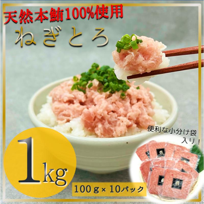 【ふるさと納税】天然本鮪 ねぎとろ 計1kg：100g 10パックセット【静岡市清水】冷凍 マグロ たたき ネギトロ丼 手巻き寿司 小分け 即席 海の幸 【配送不可：離島】　【 魚貝類 海鮮 寿司ネタ 便利 】