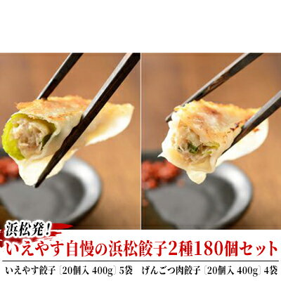 【ふるさと納税】浜松発!いえやす自慢の 浜松餃子 2種180個セット(いえやす餃子 100個 げんこつ肉餃子 80個) 冷凍 ぎょうざ ギョーザ