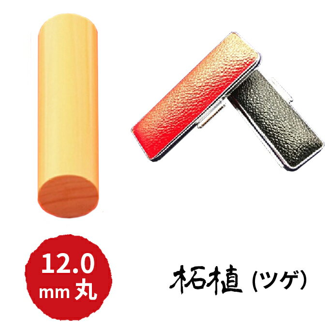 22位! 口コミ数「0件」評価「0」本柘植12mm（5書体）牛革ケース（黒）　【民芸品・工芸品】