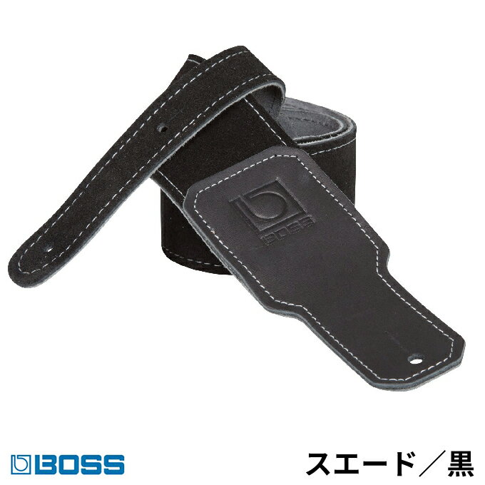 【ふるさと納税】【BOSS純正】スエード製ギターストラップ6.3cm幅/黒/BSS-25-BLK【配送不可：離島】　【雑貨・日用品】