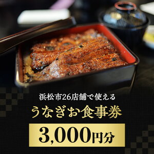 【ふるさと納税】食事券 浜松 うなぎ 3,000円分 静岡 【 チケット レストラン お食事券 】