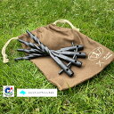 【ふるさと納税】職人技で安心・安全を守るらせん形状キャンプ用ジュラルミンペグ(黒4本セット) 雑貨 日用品 キャンプ用品