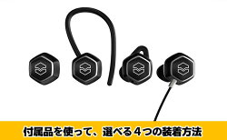 【ふるさと納税】イヤホン V-MODA 完全ワイヤレスイヤホン Hexamove-Pro BK ワイヤレスイヤホン ワイヤレス 配送不可：離島　【 オーディオ 音響機器 携帯機器 携帯アクセサリー 】･･･ 画像2