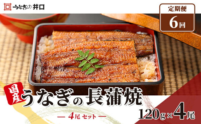 【ふるさと納税】定期便6回【ITI優秀味覚賞受賞】「うなぎの井口」長蒲焼4尾セット【配送不可：離島】　【定期便・うなぎ・鰻・蒲焼・ウナギ・真空パック・6ヶ月・6回】