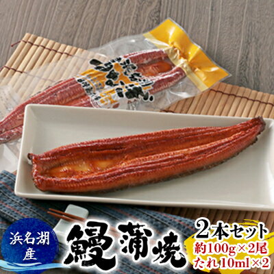 【ふるさと納税】浜名湖産鰻　蒲焼2本セット（約100g×2尾