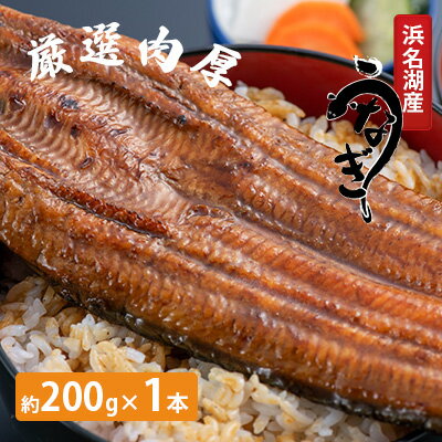 【ふるさと納税】【厳選肉厚】浜名湖鰻蒲焼 1本（約200g）