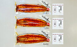 【ふるさと納税】訳あり 浜名湖うなぎ蒲焼 80g×3尾、蒲焼のたれ45ml×1本、即席お吸物 【浜名湖産うなぎ・国産うなぎ】　【 魚介類 老舗 自社養殖 手焼き 小ぶり サイズ 贅沢 来客時 スタミナ料理 うな丼 ひつまぶし 】･･･ 画像2