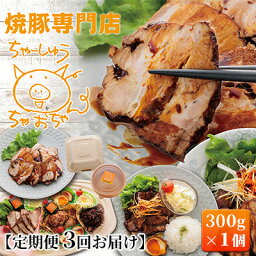 【ふるさと納税】【定期便 3回】焼豚 300g×1個 自家製 国産豚肉 肩ロース使用 特製タレ付き 【配送不可：離島】　【定期便・ 肉の加工品 惣菜 肉料理 つまみ 一品料理 お酒のあて トロトロ ほろほろ 】