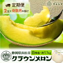【ふるさと納税】【奇数月6ヶ月定期便】クラウンメロン 白等級 1.1kg前後 2玉入り