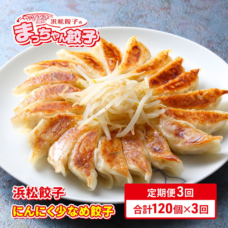 【ふるさと納税】【定期便3回】浜松餃子のまっちゃん餃子にんにく少なめ餃子40ヶ入り×3袋 計120ヶセット【配送不可:沖縄県・離島】 冷凍生餃子 冷凍餃子 おか...