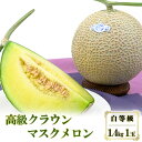 【ふるさと納税】高級クラウンマスクメロン 白等級 1.4kg 1玉入り【配送不可:離島】