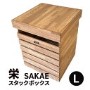 【ふるさと納税】栄(SAKAE)L スタックボックス 収納 ボックス コンテナ 木製 キャンプ アウトドア 浜松市 静岡