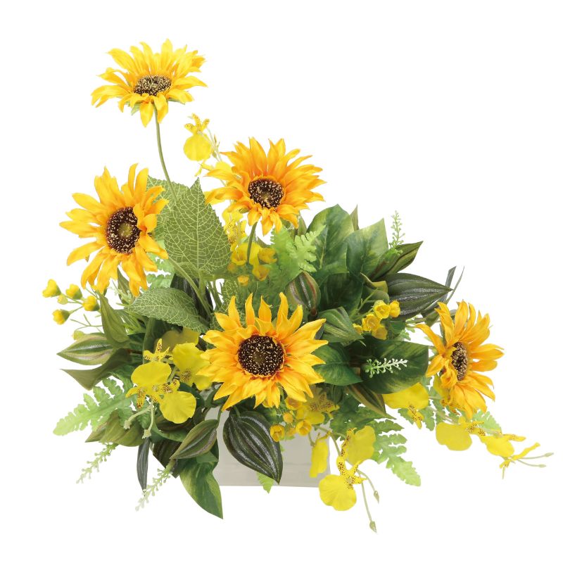 光の楽園 ヒマワリ[配送不可:北海道・沖縄・離島] インテリア 光触媒 人工植物 造花 フェイクグリーン 花 フラワー 清浄 消臭