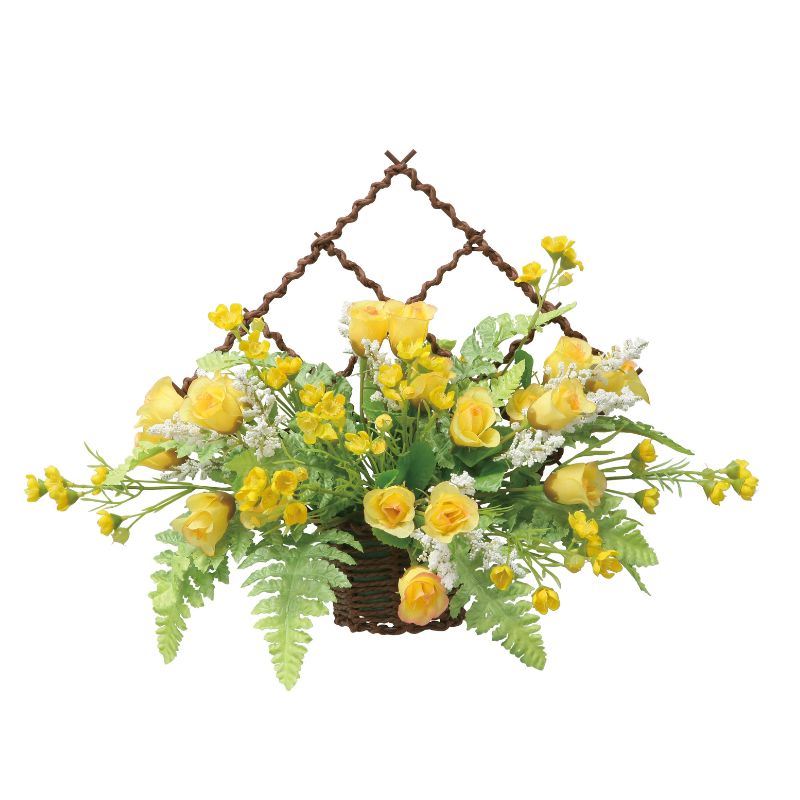 【ふるさと納税】光の楽園 壁掛けミニローズY【配送不可：北海道・沖縄・離島】 インテリア 光触媒 人工植物 造花 フェイクグリーン 花 フラワー 清浄 消臭