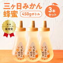 【ふるさと納税】三ヶ日みかん蜂蜜450gボトル 3本セット はちみつ 蜂蜜 ハチミツ みかん みかん蜂蜜 フルーティー さっぱり 上品 ミツバチ 純粋はちみつ 長坂養蜂場 国産 静岡 浜松市 三ヶ日町