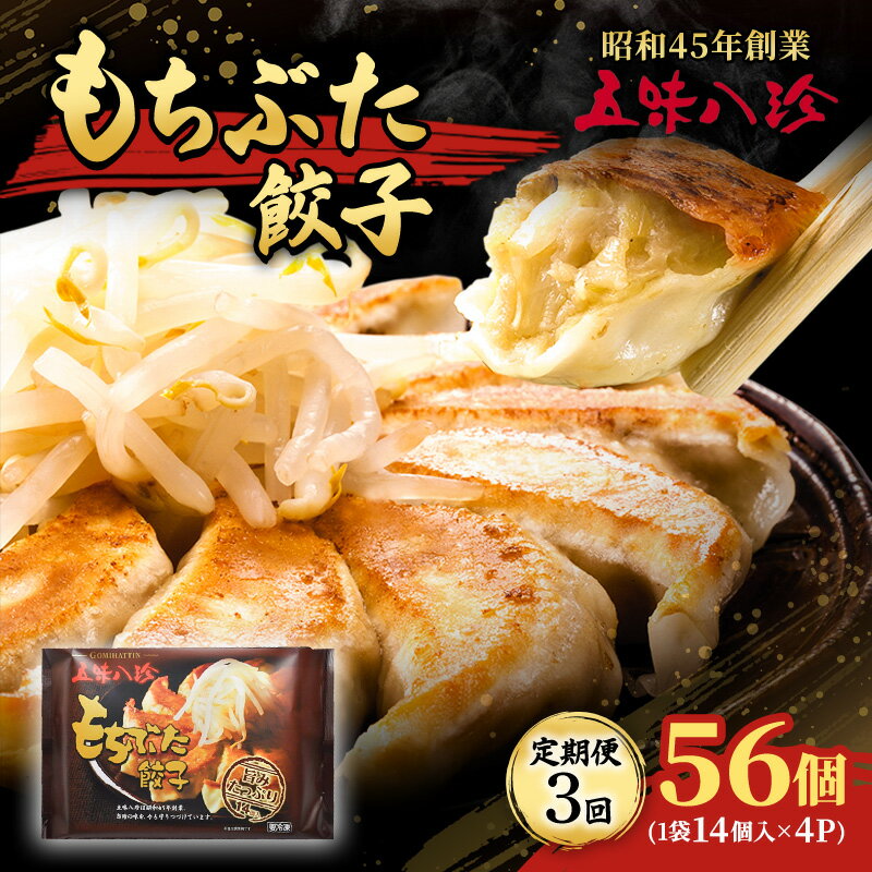 【ふるさと納税】【定期便3回】 もちぶた餃子56個入 五味八珍 餃子 ぎょうざ ギョウザ 国産 ブランド豚 もち豚 もちぶた餃子 浜松餃子 冷凍餃子 冷凍 さっ...