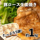 【ふるさと納税】 生姜焼き 豚ロース 豚肉 計 1kg 冷凍 お手軽 200g 5袋 しょうが焼き 惣菜 おかず