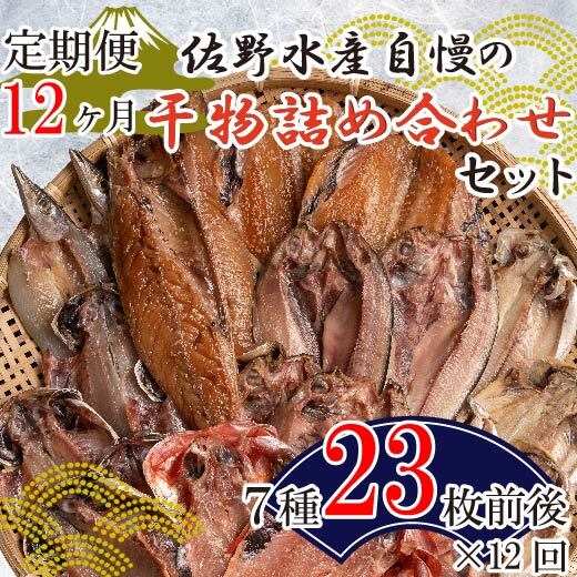 定期便 12カ月 佐野水産自慢の干物詰め合わせセット