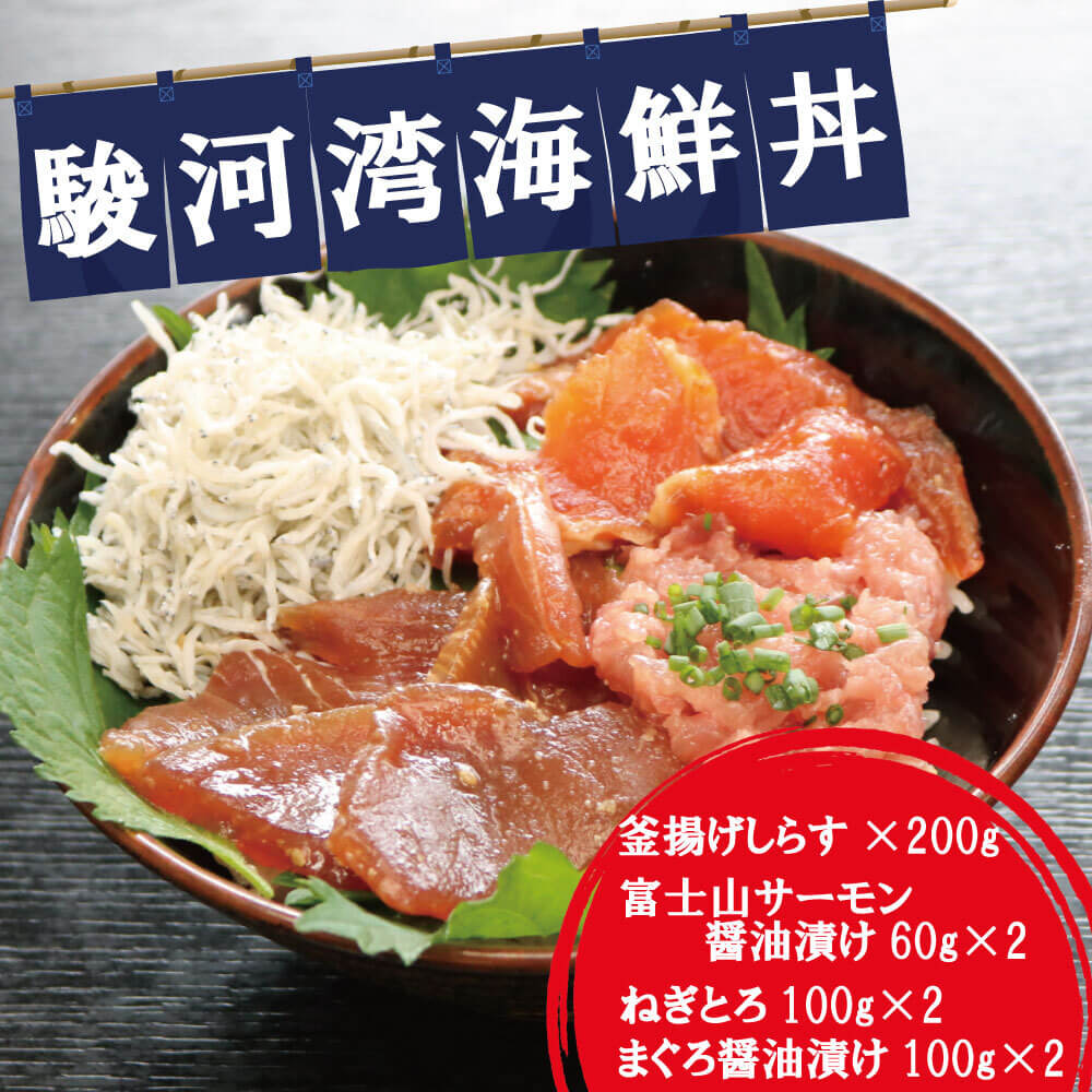 海鮮丼 海鮮漬け 贅沢 4種盛セット ねぎとろ マグロ醤油漬け 釜揚げしらす 富士山サーモン 送料無料 ギフト 贈答品