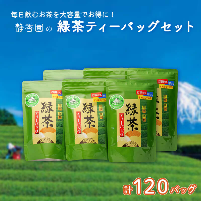 ティーバッグ 詰め合わせ セット 緑茶 20バッグ6袋 計120バッグ お茶 ティータイム ギフト 贈答 手軽 簡単 沼津 静岡 ランキング 人気 美味しい