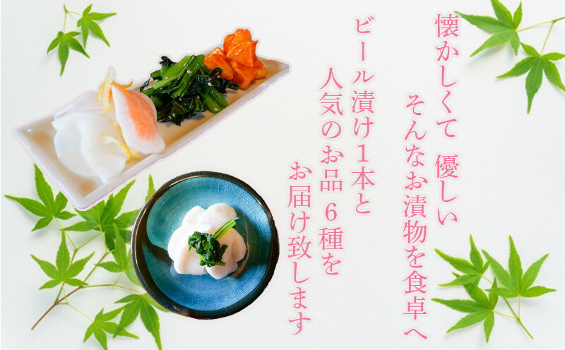 【ふるさと納税】 定期便 6ヶ月 漬物 ビール漬 季節野菜 7種 沼津まんぞく セット 小分け