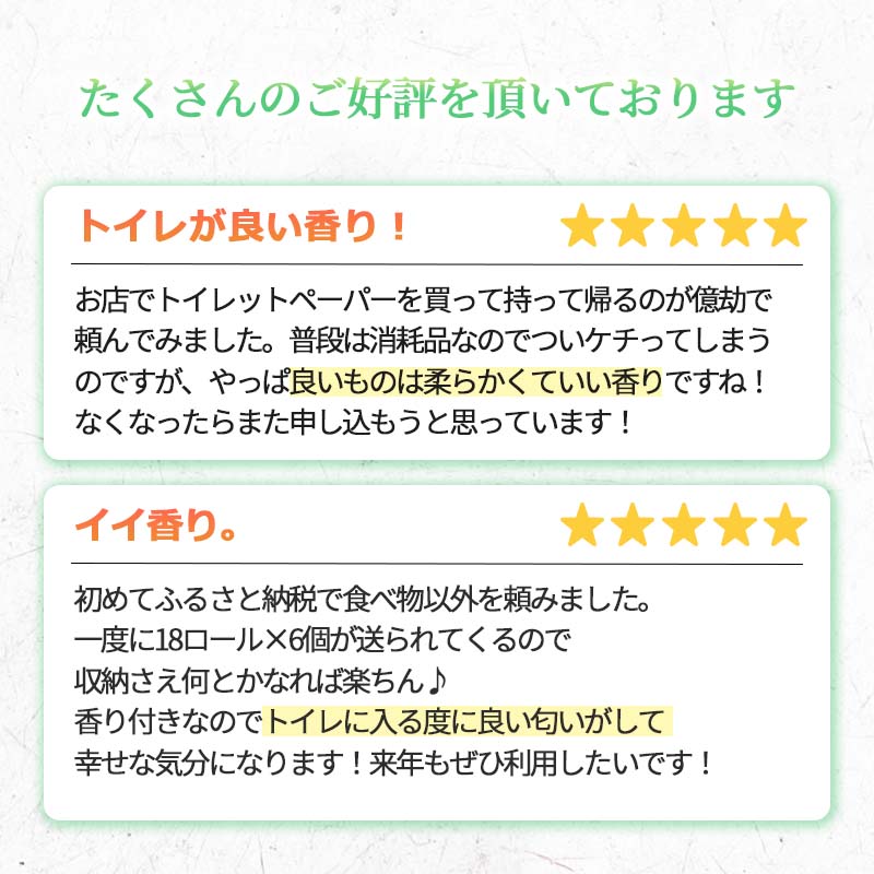 【ふるさと納税】 定期便 トイレットペーパー 年 2 回 6 ヶ月毎 ダブル トロピカルフルーツ 大容量 108ロール 18ロール 6パック 日用品 雑貨