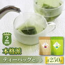【ふるさと納税】 ティーバッグ 詰め合わせ セット 本格 緑茶 ほうじ茶 セット 2種 計 250g セット ティータイム ギフト 贈答 手軽 簡単 沼津 静岡...